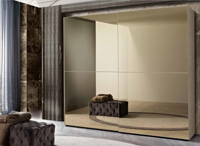 Schränke Kleiderschrank Schrank Schwebetüren Design Holz Italienische Möbel Neu